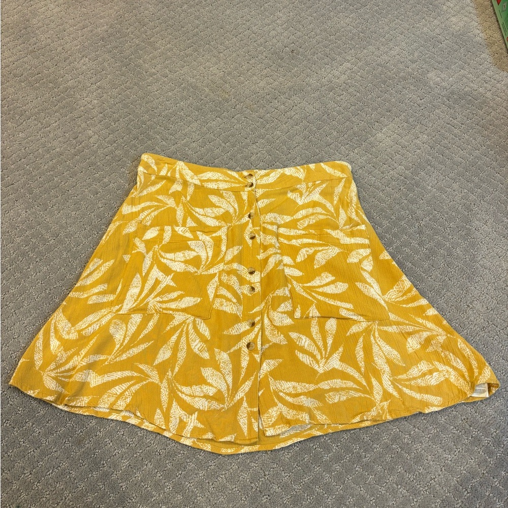Rip Curl - Yellow Leaf Print Skirt